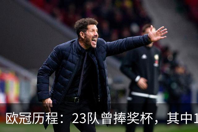 欧冠历程：23队曾捧奖杯，其中13队屡获荣誉